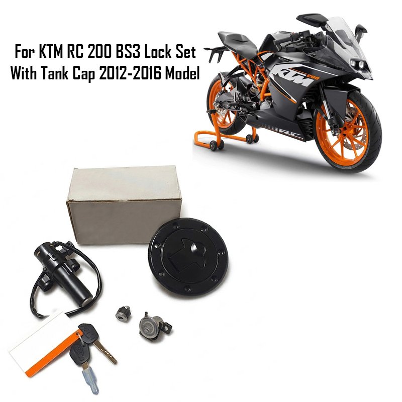 For KTM RC 200 BS3 Lock Set With Tank Cap 2012-2016 Model
