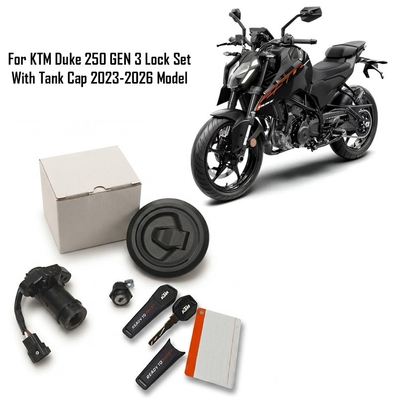 For KTM Duke 250 GEN 3 Lock Set With Tank Cap 2023-2026 Model