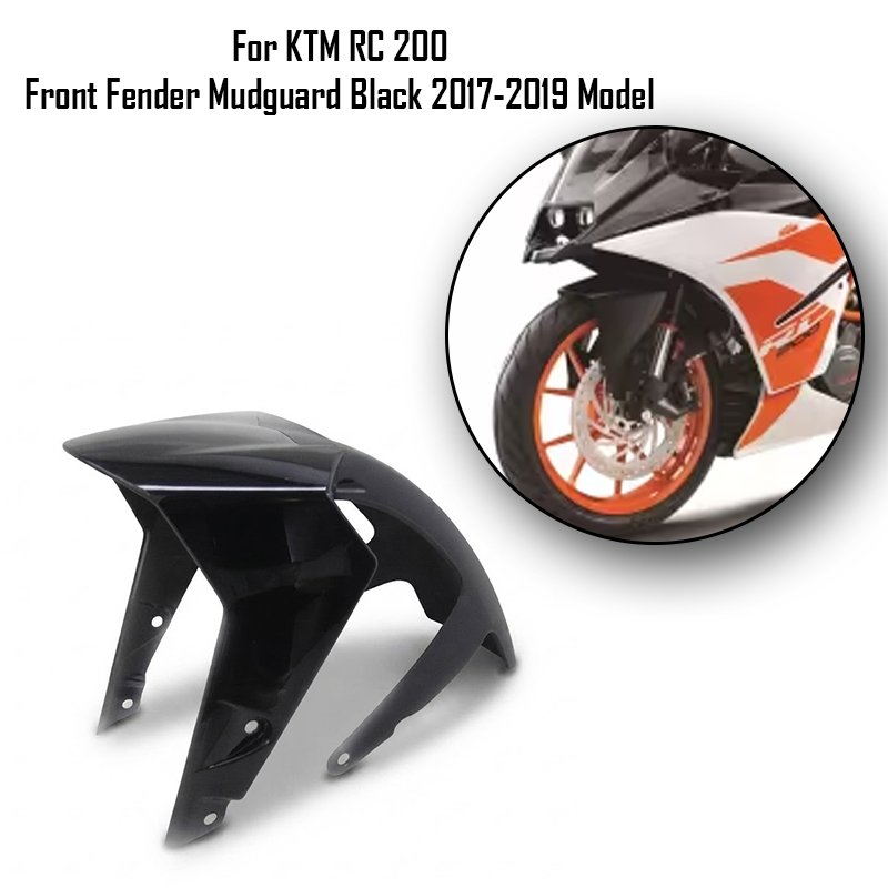 For KTM RC 200 Front Fender Mudguard Black 2017-2019 Model