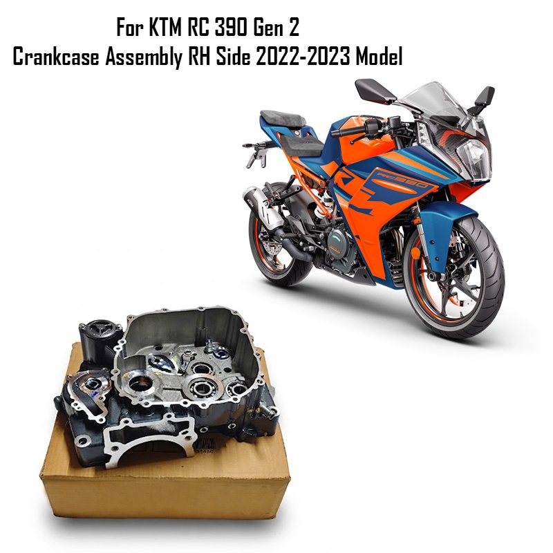 For KTM RC 390 Gen 2 Crankcase Assembly RH Side 2022-2023 Model